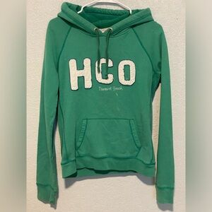 Hollister Women’s Hoodie Green Size L